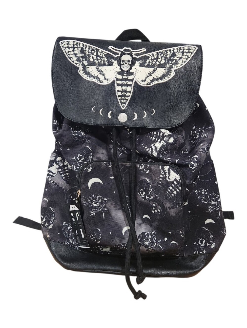 Bioworld Hot Topic Death Moth Celestial Slouch Backpack NWT Goth Moon Phase